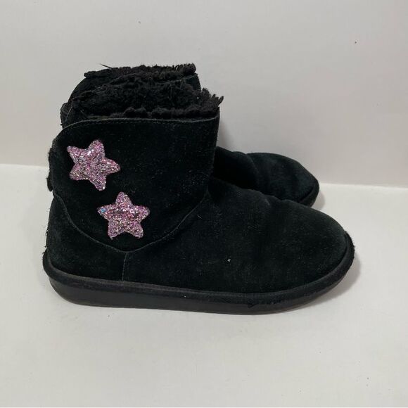 Ugg Koolaburra Black Sequin Star Ankle Winter Booties - Picture 9 of 11